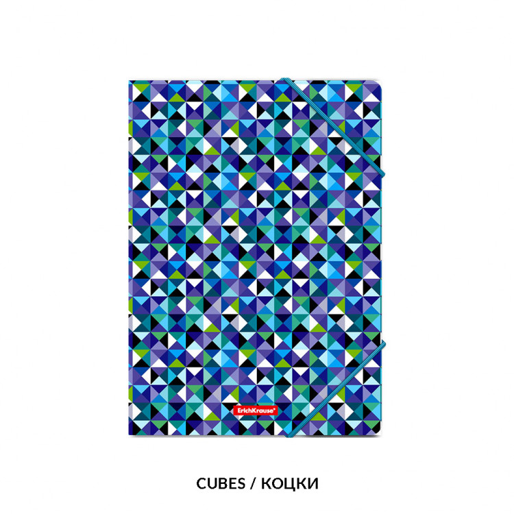 Папка ПВЦ со ластик шарена Erich Krause